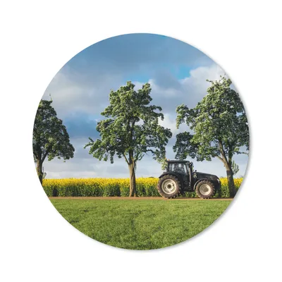 Produktbild von MuchoWow® Mauspad Mousepad Traktor - Baum - Blumen 40x40 cm - Mousepads - Maus Mat - Pad - Mausunterlage - Schreibtisch Accessoires