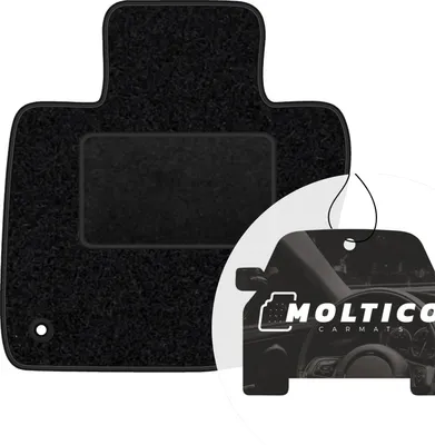 Produktbild von moto-MOLTICO Fahrer Fußmatte Auto Velours Fahrerseite Autoteppiche Schwarz Fahrermatte 1-teilig passend für Honda Civic 2012-2016