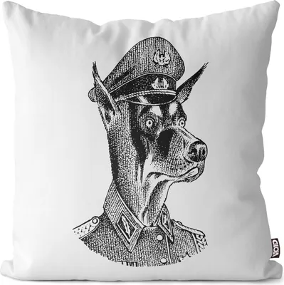 Produktbild von VOID Hund Wachhund Grafik Kissenbezug Kissenhülle Sofakissen Kissen Deko Outdoor-Kissen Dekokissen