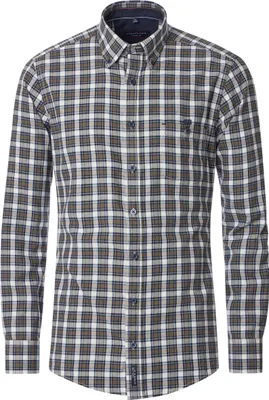 Produktbild von CASAMODA Herren Freizeithemd Langarm Button-Down Casual Blau kariert M