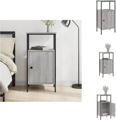Obrázek produktu pro vidaXL Noční stolek šedý Sonoma dub 41x31x80 cm Materiál na bázi dřeva - Noční stolky