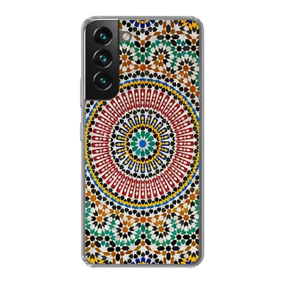 Produktbild von MuchoWow® Handyhülle Schutzhülle Hülle für Samsung Galaxy S22 Ansicht eines marokkanischen Mosaiks von oben Silikon Softcase Handy Hülle - Mobiltelefonhülle