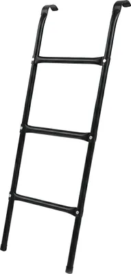 Produktbild von Relaxdays Trampolin Leiter, HxB: 96 x 38 cm, zum Einhängen, 3 Stufen, Leiter Gartentrampolin, universal, Stahl, schwarz