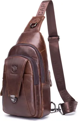 Produktbild von MODFU Brusttasche , Umhängetasche, Schultertasche, Cross Body Sling Bag für Freizeit & Sport Braun
