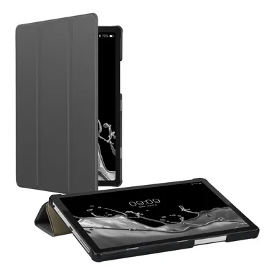 Produktbild von kwmobile Hülle kompatibel mit Lenovo Smart Tab M9 - Smart Cover Tablet Case Schutzhülle - Stand - in Hellgrau