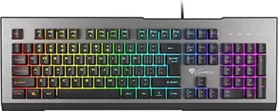 Zdjęcie produktu dla GENESIS Rhod 500 RGB, Przewodowa, USB, Membranowa, QWERTY, RGB LED, Czarny, Szary