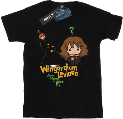 Produktbild von Harry Potter - "Hermione Granger Wingardium Leviosa Junior" T-Shirt für Damen BI26424 (XXL) (Schwarz)