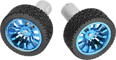 Zdjęcie produktu dla 2 szt. / zestaw Silnik przekładniowy DC 6 V 280 obr./min 25GA370 Wałek 4 mm ze wspornikiem montażowym Zestawy kół 65 mm