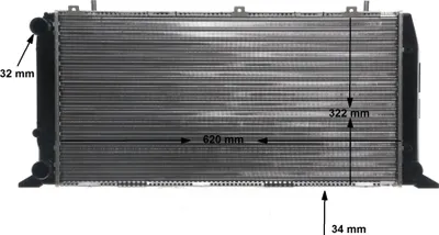 Produktbild von MAHLE CR 1415 000S Kühler Wasserkühler Motorkühler für AUDI 80 Limousine (8C2, B4) Cabriolet (8G7, B4) 80 Avant (8C5, B4) COUPE (89, 8B)