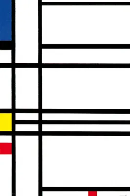 Obrázek produktu pro Piet Mondrian - obraz k uměleckému tisku - Kompozice č. 10, 1939-42 (120 x 80 cm)