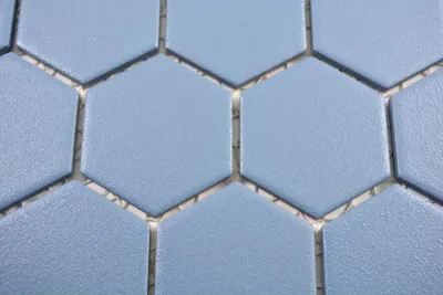 Produktbild von Handmuster Keramik Mosaik Hexagon blaugrün R10B Duschtasse Bodenfliese Mosaikfliese Küche Bad Boden MOS11H-0451-R10_m
