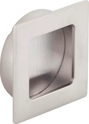 Produktbild von Estamp Griffmuschel Annea Breite 50mm - Muschelgriff eckig - ideal für Schiebetür - Griff zum Einlassen - Zinkdruckguss Edelstahl Effekt
