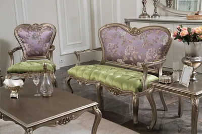 Produktbild von Barock Rokoko Design Bank Sofa Bunte Bänke Couch Klassische Möbel Chesterfield
