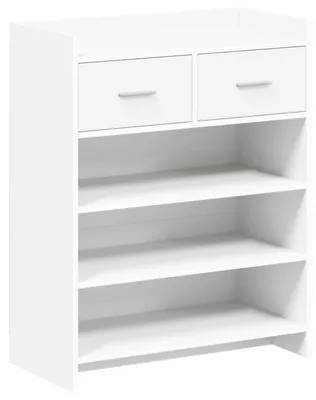 Zdjęcie produktu dla Szafka na buty vidaXL z półką, biała, 73,5 x 36 x 92 cm, materiał drewnopochodny