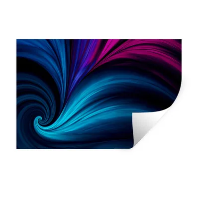 Obrázok produktu pre MuchoWow® Nálepka na stenu - Abstraktné pozadie s farbami páva - 90x60cm - Samolepiaca a polohovateľná