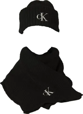 Obrázok produktu pre Šál a čiapka pre dámy CK CALVIN KLEIN JEANS, teplé a mäkké, darčeková krabička, článok ZW0ZW01991, UNICA – ONE SIZE, bavlna 16 %, vlna 13 %, akryl 30 %, polyamid 29 %, modal 10 %, Elastan 2 %