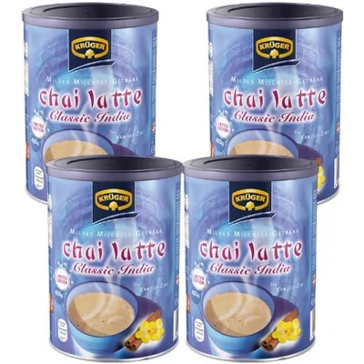 Image de Krüger Chai Latte Classic India poudre de lait, boîte de 4 pièces
