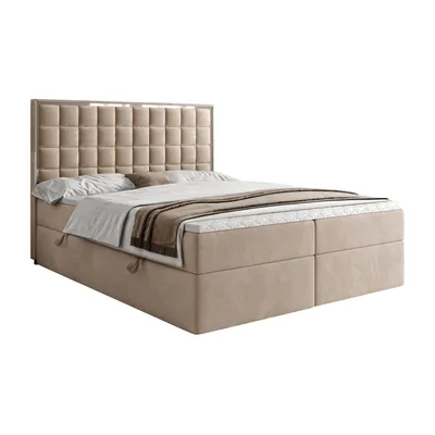 Productafbeelding van Continentale bed ISADORA SILVER met bedlade, 180x200, Royal Velvet 170