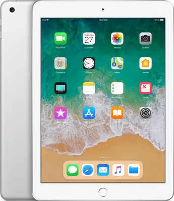 Produktbild von Apple iPad, 24,6 cm (9.7 Zoll), 2048 x 1536 Pixel, 32 GB, iOS 11, 469 g, Silber