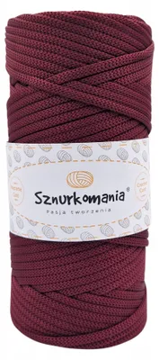 Produktbild von Sznurkomania Flachkordel Polyester 5mm 100m Burgunderrot