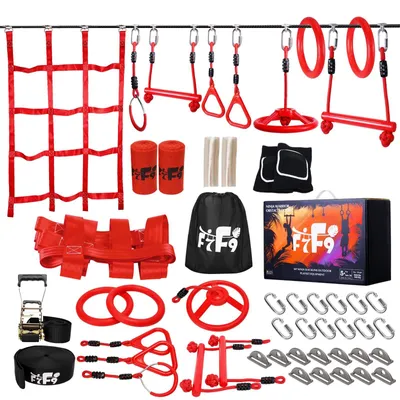 Immagine prodotto di Percorso ad ostacoli per bambini con set di slackline da 60 metri