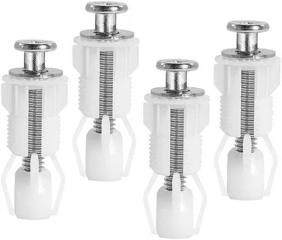 Productafbeelding van Toiletzitschroeven, 4 stuks, wit, kunststof