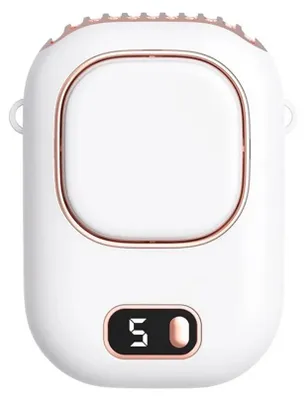 Immagine prodotto di Ventilatore portatile da collo, ricaricabile tramite USB, design compatto, colore bianco