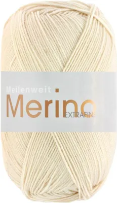 Produktbild von Lana Grossa MEILENWEIT 100 g MERINO EXTRAFINE weiche 4-fach Merino-Sockenwolle 420 m Farbe 2425 - Hellbeige