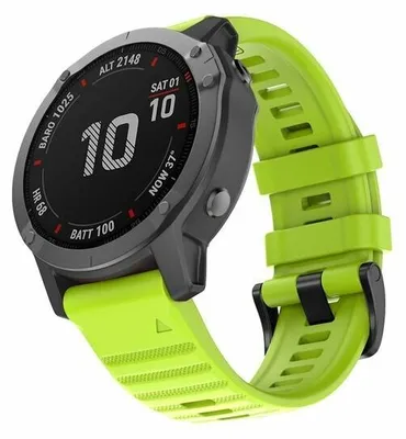 Produktbild von By Qubix Silikonarmband - Grün - passend für Garmin Quatix 8 - 51 mm
