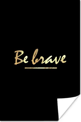 Produktbild von MuchoWow® Poster Zitate - Gold - Schwarz 40x60 cm - Plakate für die Wand - Poster Babyzimmer