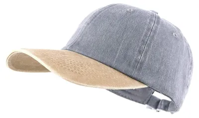 Immagine prodotto di Cappello da baseball, 100% cotone, grigio e giallo, lavato, regolabile, unisex, taglia L