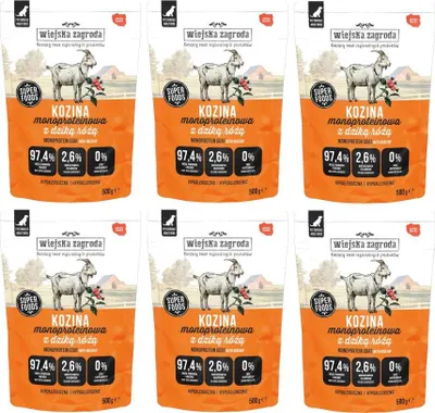 Immagine prodotto di Wiejska Zagroda cibo umido per cani Kozina monoproteico 6x500g