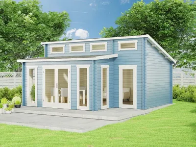 Produktbild von Alpholz Gartenhaus Lausitz Prima aus Holz Holzhaus Wandstärke: 40 mm Blockbohlenhaus