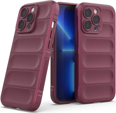 Produktbild von iPhone 14 Pro Max Hülle, Weich TPU Silikon Stossfest Anti-rutsch Schutzhülle für iPhone 14 Pro Max bordeaux