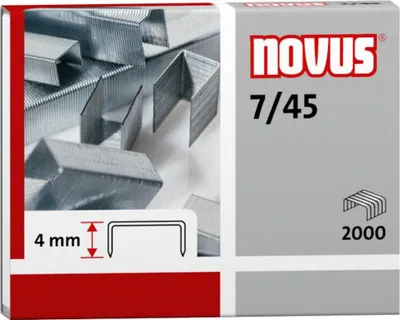 Produktbild von Novus Heftklammern 7/45 2.000 Stück, Schenkellänge 4 mm