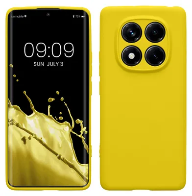 Produktbild von kwmobile Handyhülle für Xiaomi Redmi Note 14 Pro 4G Hülle - weiches Handy Silikon Case - Schutzhülle Cover - Strahlend Gelb