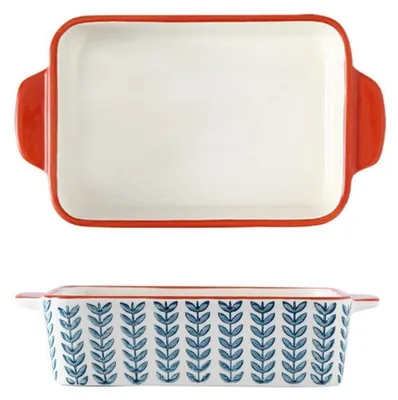 Obrázok produktu pre Keramická forma na zapekanie, obdĺžnikový tvar, 21 x 12,5 cm, objem 500 ml, odolná teplote až 300 °C