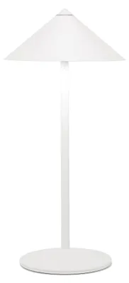 Imagen del producto de Lámpara de mesa LED recargable Zafferano Pina L, ideal para escritorio, con 6W, protección IP65, regulador táctil, cabezal magnético, diseño moderno para interiores y exteriores, color blanco