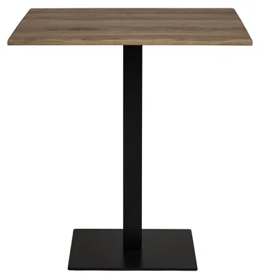 Imagen del producto de Mesa de bistró Lignano en roble ahumado con base de metal negro 70x70x75 cm