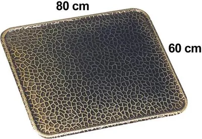 Produktbild von Funkenschutzplatte / Bodenblech KaminoFlam Messing gehämmert 60x80cm