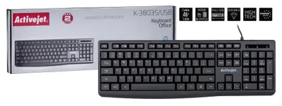 Zdjęcie produktu dla Klawiatura Activejet USB K-3803S