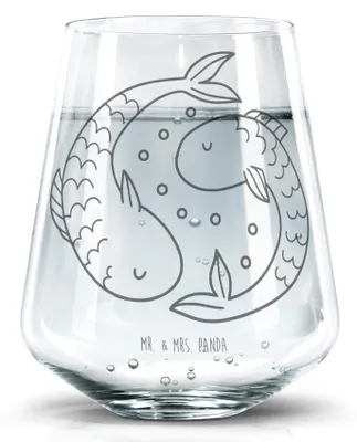 Produktbild von Mr. & Mrs. Panda Glas Sternzeichen Fische - Transparent - Geschenk, Becherglas, Geburtstag Februar, Fisch, Sternbild, Tumbler, Dekoglas, März, Wasserglas, Trinkglas