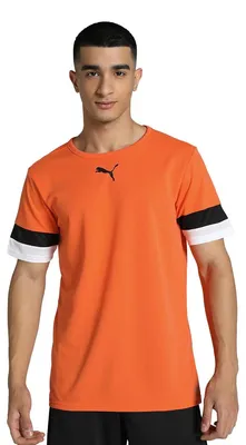 Produktbild von PUMA Herren Teamrise Jersey T-Shirt, Golden Poppy-black-white, XL EU