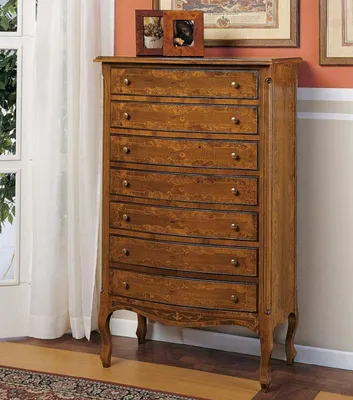 Produktbild von Italienische Möbel Hochschrank mit Schubladen Anrichte Kommoden Holz Neu Kommode
