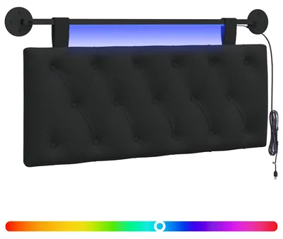 Produktbild von Hängendes Kopfteil Mit LED Licht Schwarz Stoff