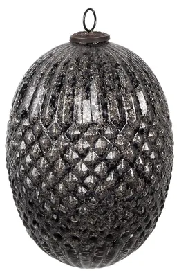 Imagen del producto de Adorno navideño de vidrio, marca Clayre & Eef, forma de esfera, color , dimensiones: 17 x 25 cm