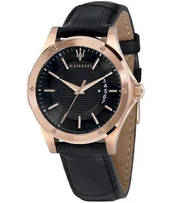 Produktbild von Maserati 8851127001 Herren-Armbanduhr, Roségold-Gehäuse, Leder-Armband