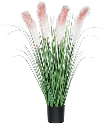 Immagine prodotto di Erba della pampa sintetica, verde, 83 cm, per soggiorno, bagno, giardino