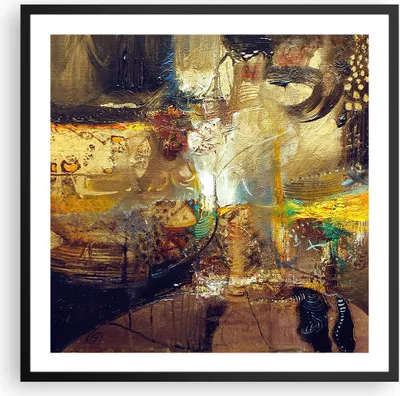 Produktbild von Gerahmtes Poster - Schwarzer Rahmen - Abstraktion modern - 60x60 cm - Wand Bild - Wanddeko - Wandbilder - Kunstposter - Wandposter - Bilderrahmen - Bilder - Kunstdruck - Wandbild - P2BAC60x60-3483
