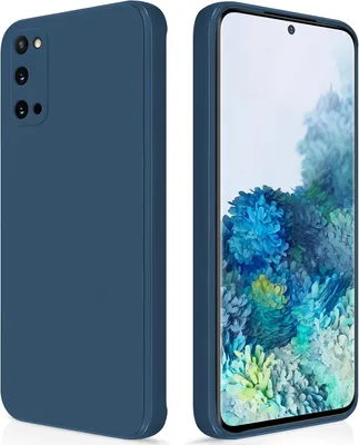 Image de Etui silicone fin pour Samsung Galaxy S20 en silicone liquide, mat, résistant aux rayures bleu